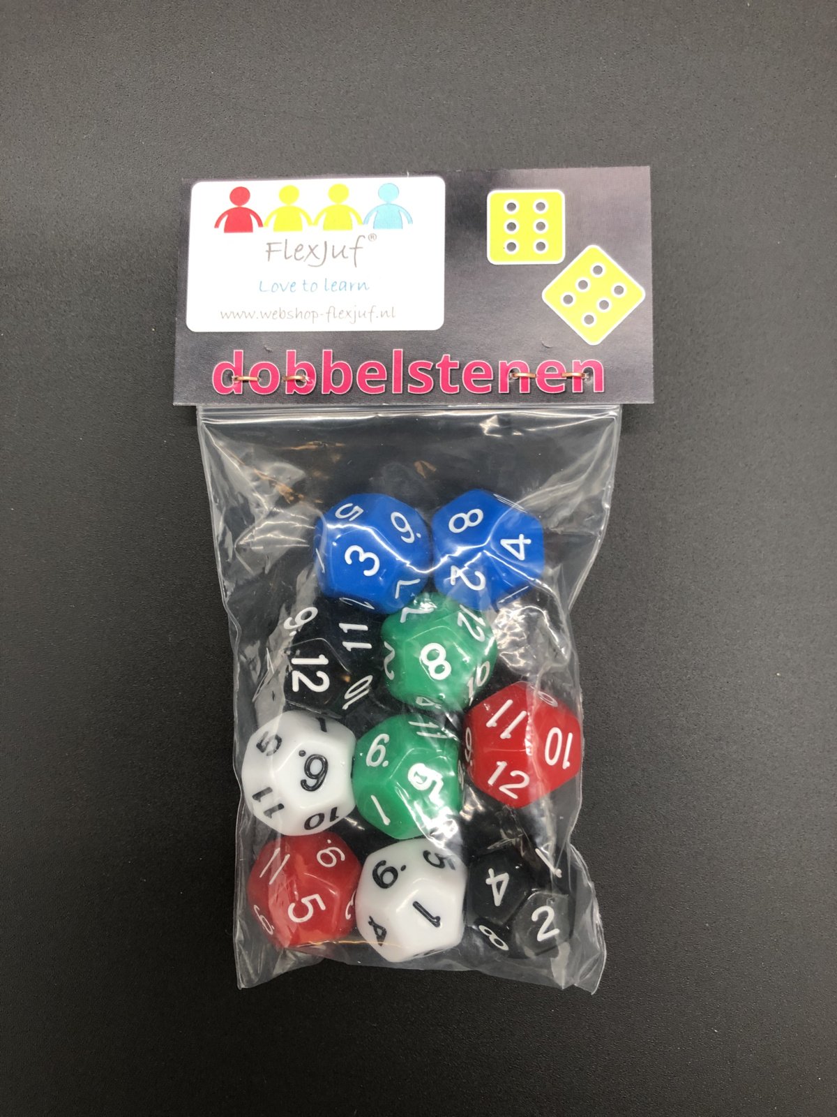 12-seitiger Würfel (SET mit 10 Stück)