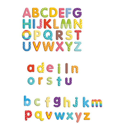 Magnetische (kleine en hoofd-) letters 4,5 cm (100 delig)