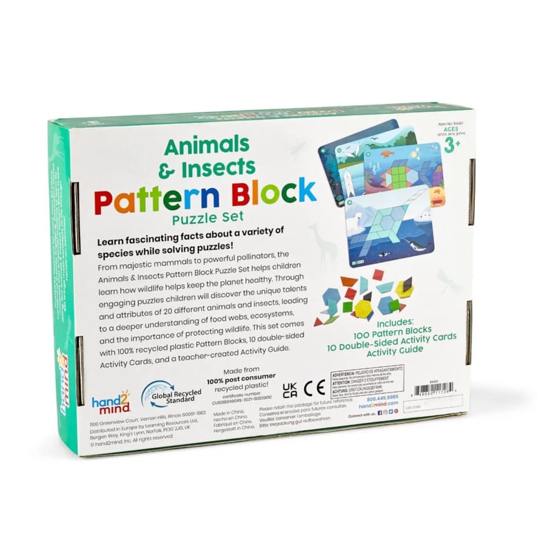 Musterblöcke – Puzzle-Set „Tiere und Insekten“
