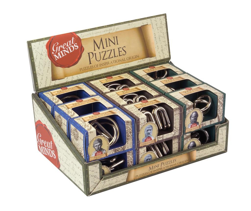 Professor Puzzle's mini Great Minds metalen puzzels (set van 3 st.)