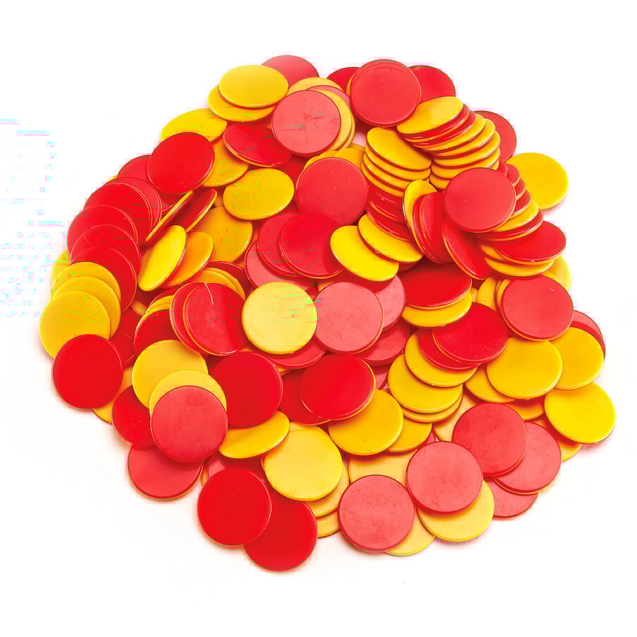 Rote und gelbe Mathe-Chips (20er-Set)
