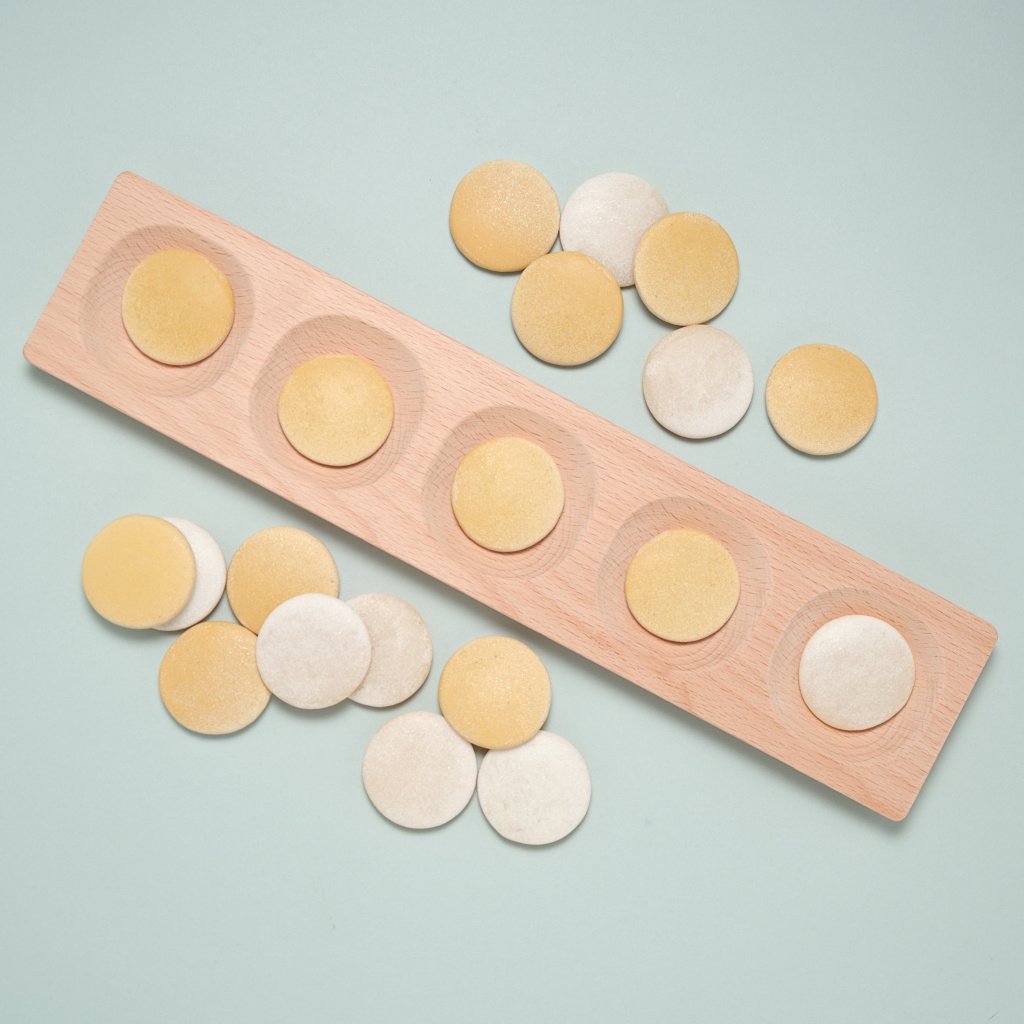 Houten sorteer tray (voor 5 pebbles)