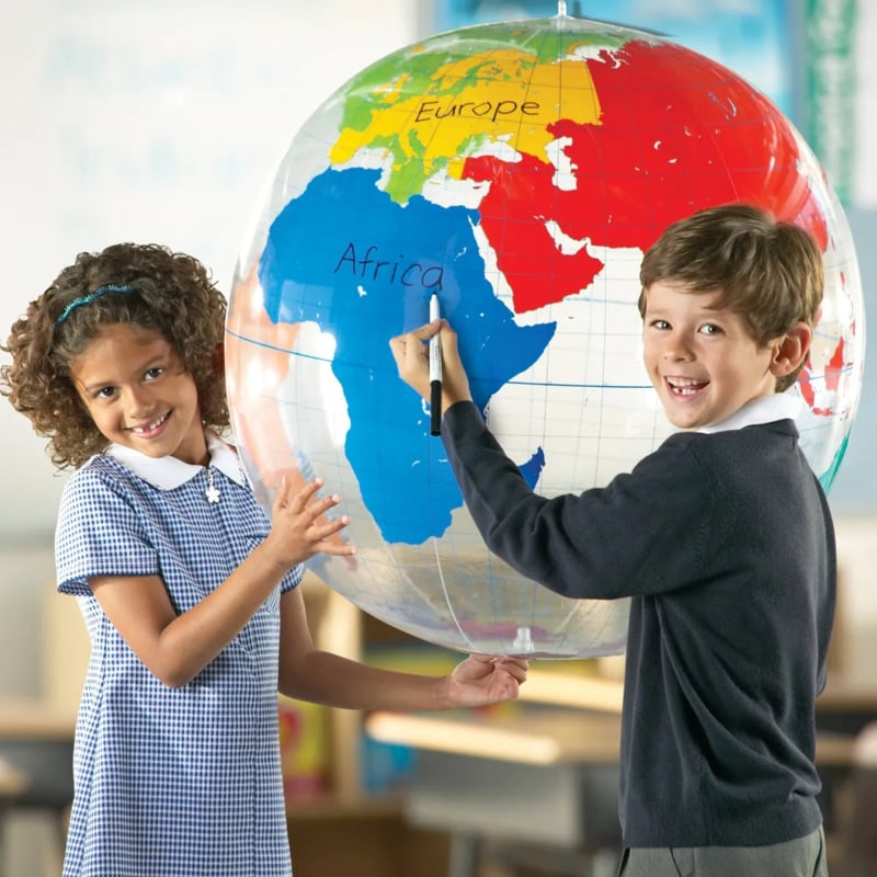 Beschrijfbare opblaasbare wereldbol (68,5 cm)