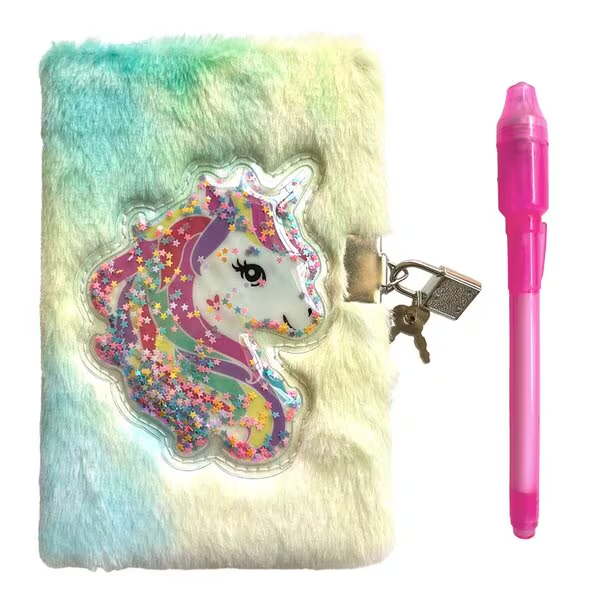Geheimes Plüschtagebuch mit Einhorn