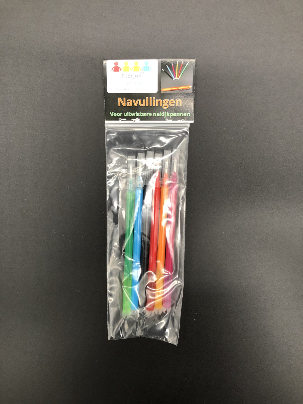 FlexJuf Value Pack Löschbare Stifte (6 Stk.) + Ersatzminen (6 Stk.) | Durch Reibung löschbar