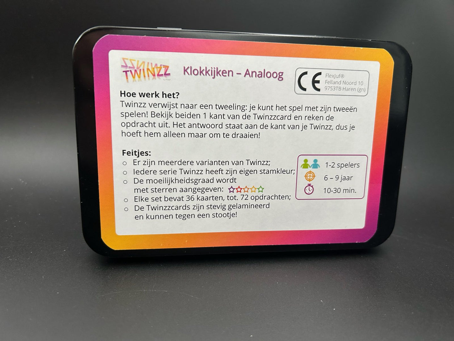 Twinzz Analoguhr – Stunden und halbe Stunden
