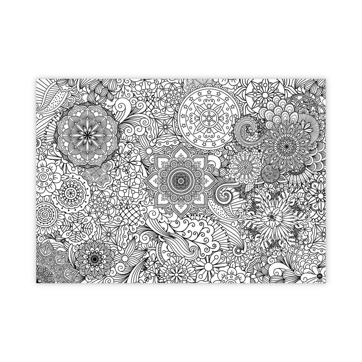 XXL Gruppen-Malvorlage - Mandala (120 x 85 cm)