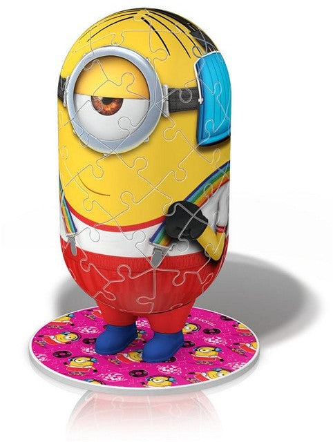3D puzzel minions (3 stuks): Disco, Roller skater en Kong Fu