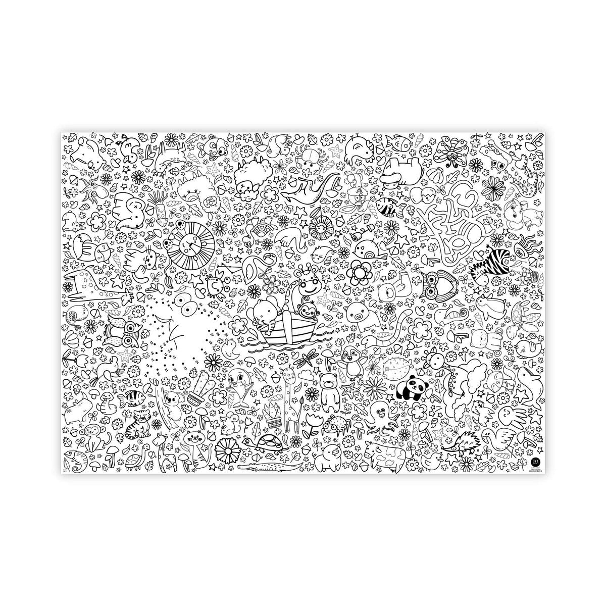 XXL Gruppen-Malvorlage - Zoo und Natur (120 x 85 cm)