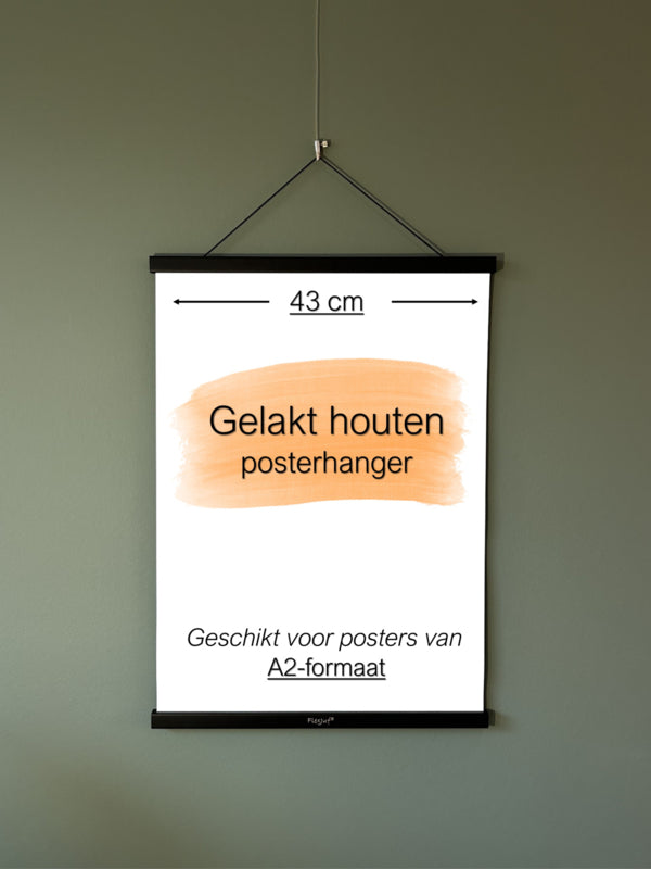 Posterhanger A2 formaat (43 cm) Zwart gelakt