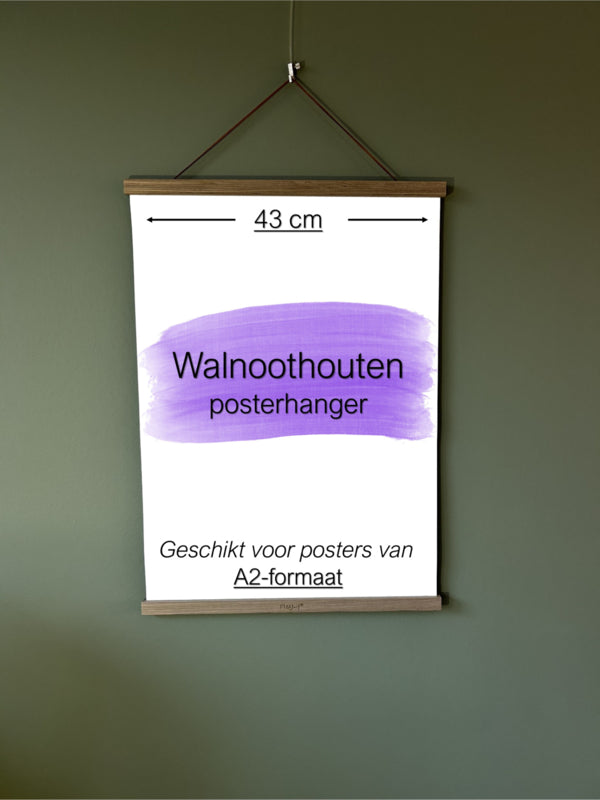 Posteraufhänger A2 Größe (43 cm) Walnussholz