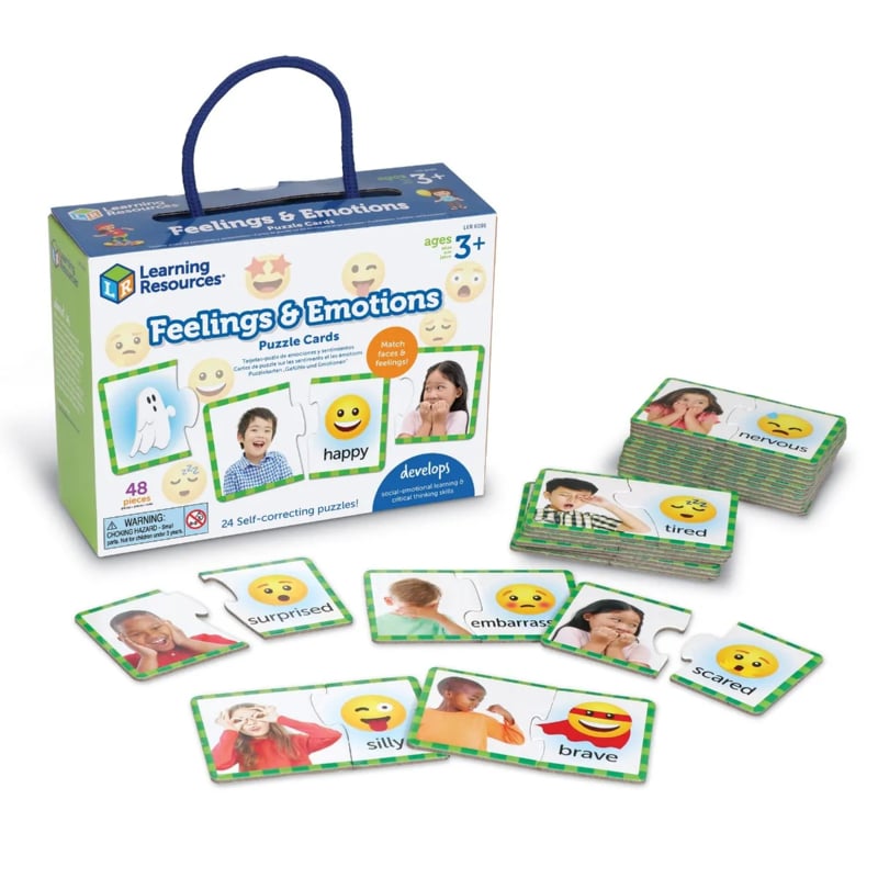 Puzzlekarten – Gefühle und Emotionen (Englisch) / Gefühle und Emotionen (EN)