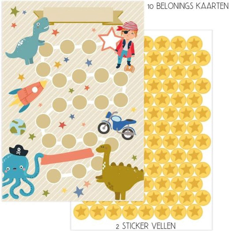Beloningskaart met stickers - Ontdekker (10 st.)