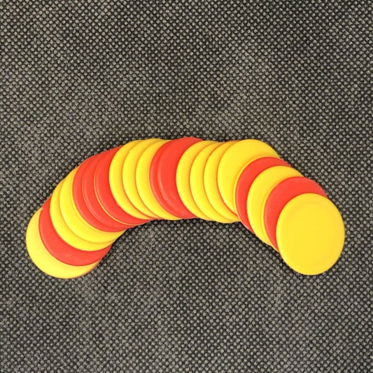 Rote und gelbe Mathe-Chips (20er-Set)