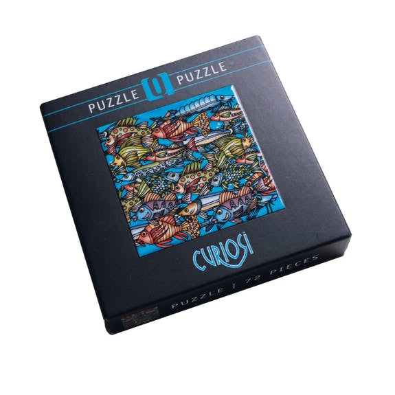 Curiosi Q-Puzzle (schwierige Teile) - Farbmischung 1 (72 Teile)