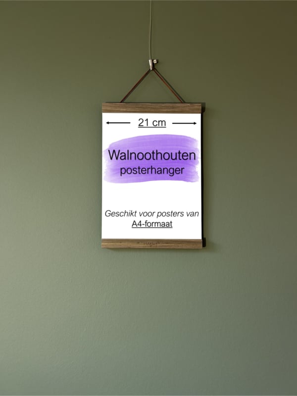 Posteraufhänger A4 (21 cm) Walnussholz