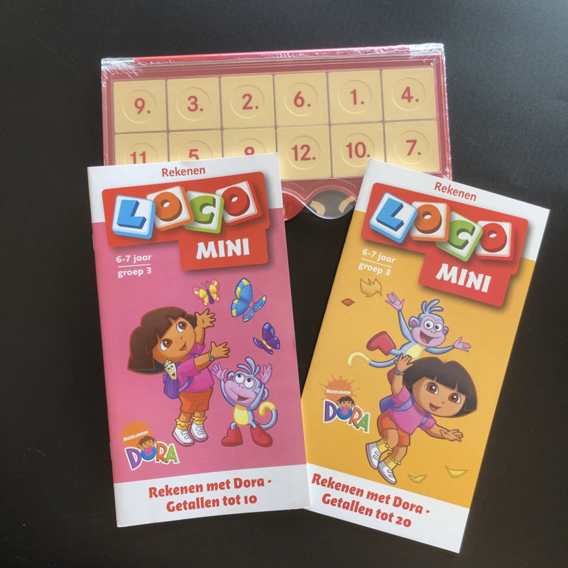 Voordeelset Loco Mini - Basisdoos + Rekenen met Dora Getallen tot 10 en Getallen tot 20 voor groep 3/4