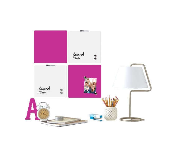 Whiteboard-Quartett rosa/weiß (4er-Set)