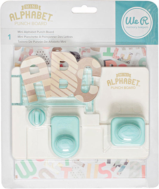 Ponsbord mini Alfabet (letters ca. 4 x 6,5 cm)