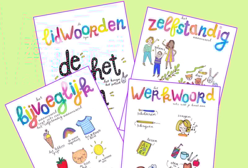 A3 poster - Voordeelset Taal (deel 1) (4 posters)