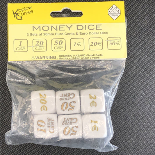 Zählwürfel: Euro und Cent (6er-Set)
