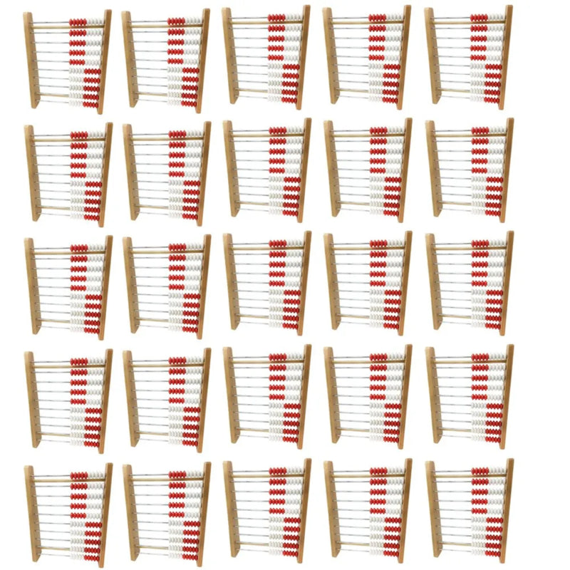 Zählständer - 100 Perlen (10 Reihen) Klassen-Sparset (25 Stk.)