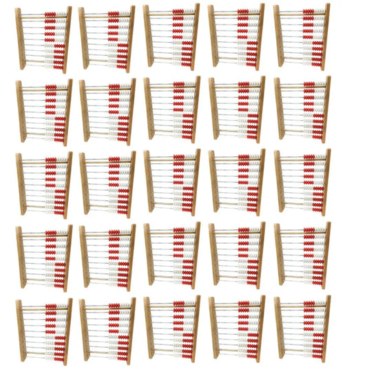 Zählständer - 100 Perlen (10 Reihen) Klassen-Sparset (25 Stk.)