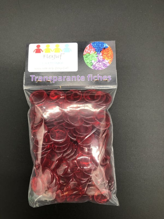 Transparente rote Berechnungsblätter Ø15 mm