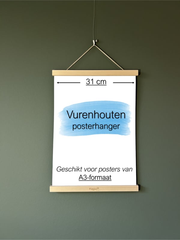 Posteraufhänger A3 (31 cm) Kiefernholz