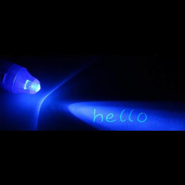 UV-Stifte mit unsichtbarer Tinte und Licht (6er-Set)