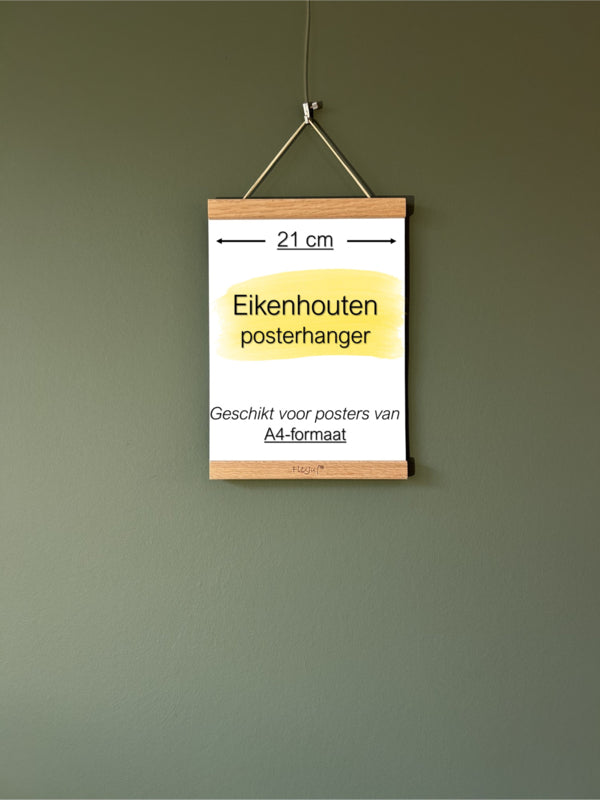 Posteraufhänger A4 (21 cm) Eichenholz
