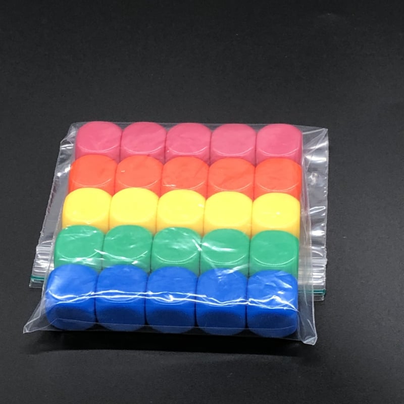 Blankowürfel Farbe: Regenbogen (SET mit 25 Stück)