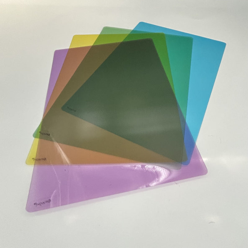 Farbiges Leselineal/Buchhülle A5 Größe 4 Stk. (Grün, Gelb, Lila, Blau)