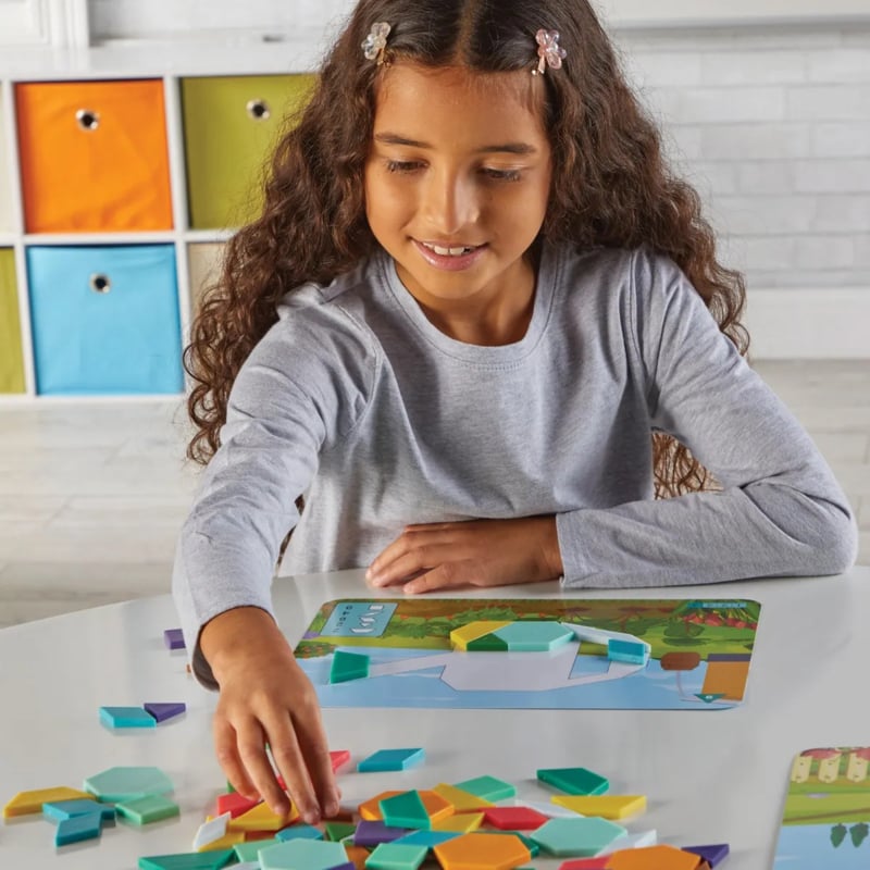 Pattern Blocks - Seizoenen  & het weer puzzel set