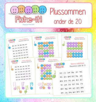 Printable: Fiche-it - plus-sommen onder de 20