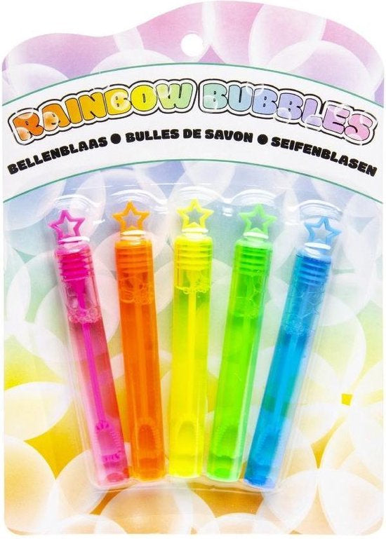 Regenboog bellenblaas mini