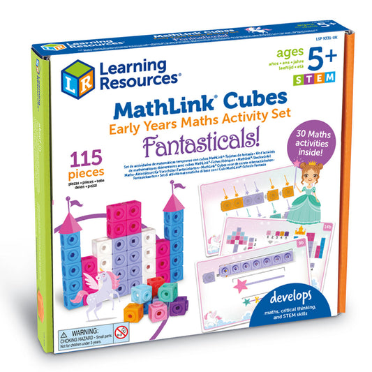 MathLink® Cubes Rekenen Activiteiten set (5+ jaar) - Fantasticals / Prinsessen, feeën en unicorns