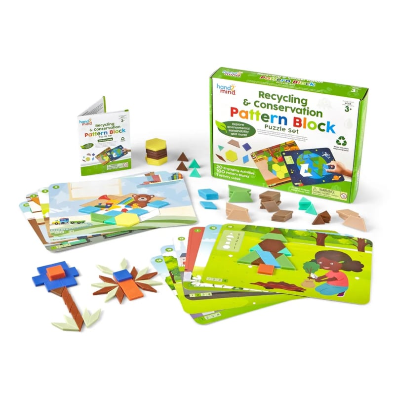 Pattern Blocks - Recycelen & Duurzaamheid puzzel set