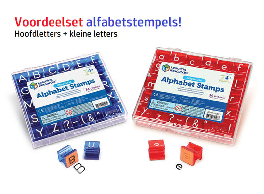 Voordeelset Alfabet stempels: Hoofdletters & kleine letters