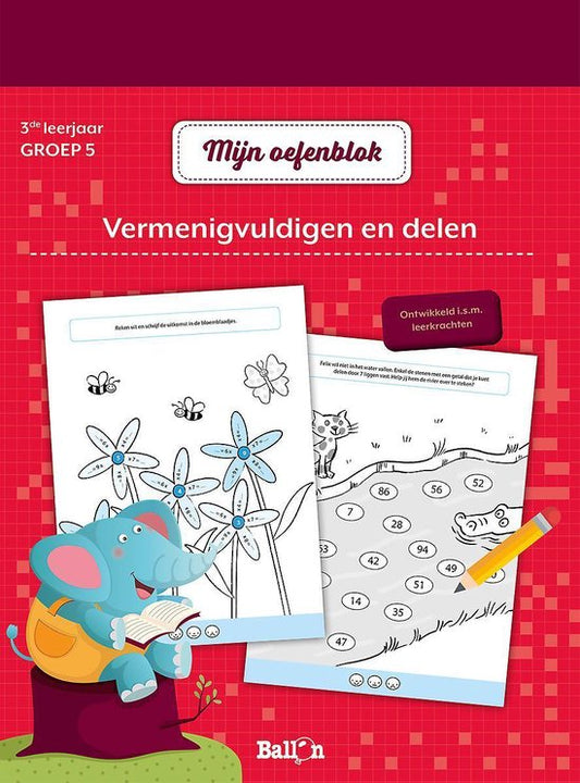 Mijn oefenblok - vermenigvuldigen en delen (3de leerjaar - groep 5)