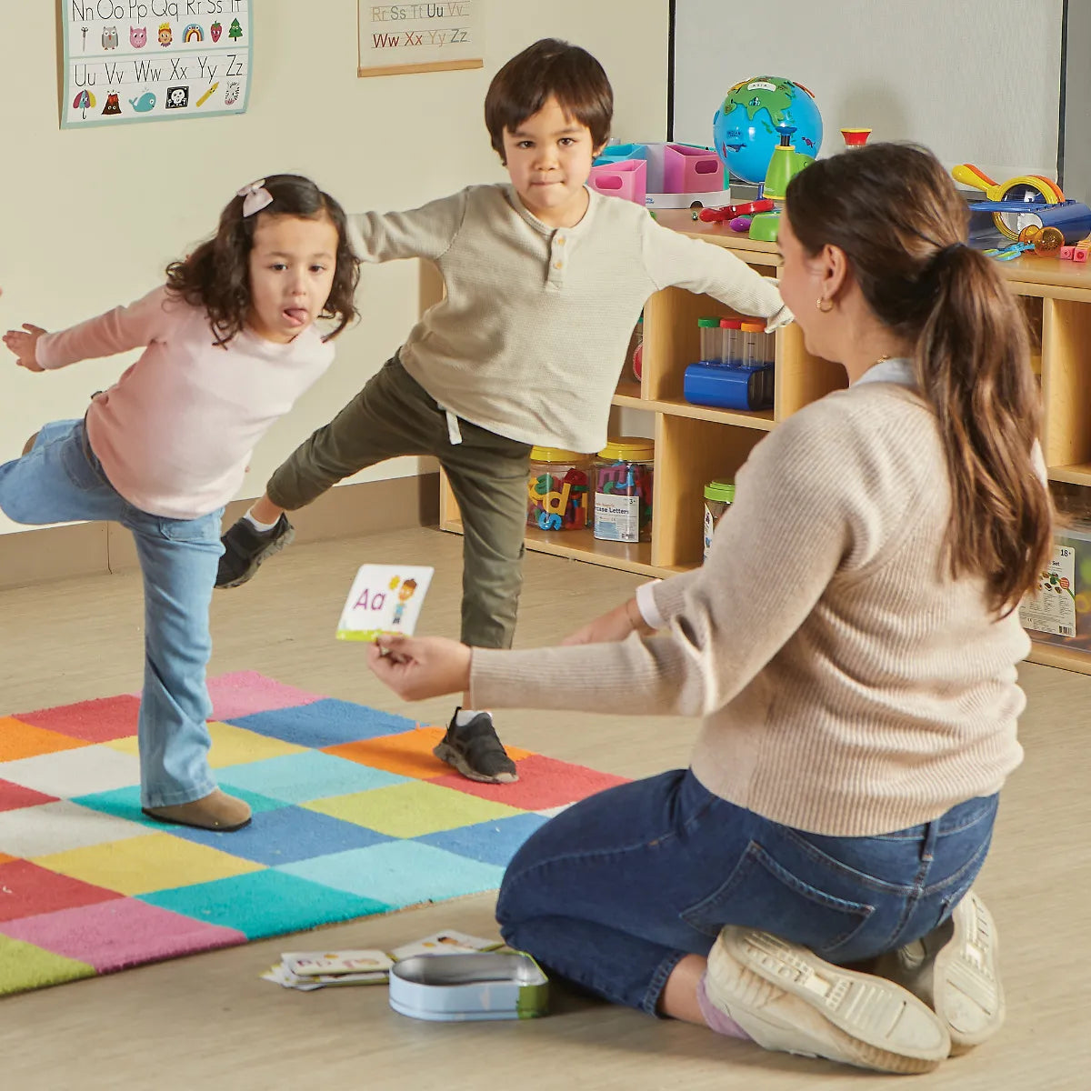 Alpha-Pose letter yoga kaarten alfabet (EN)