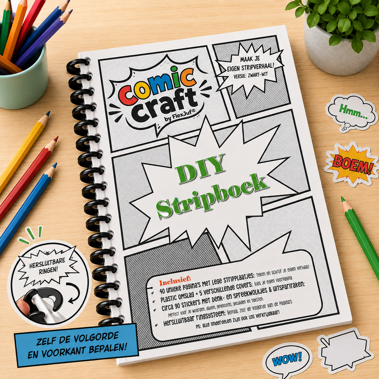 Comic Craft Startersset (zwart/wit) - Maak je eigen stripverhaal