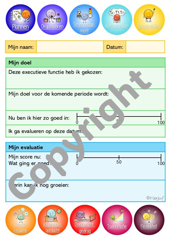 Doelenbriefjes Executieve Functies (blok van 100 st.)