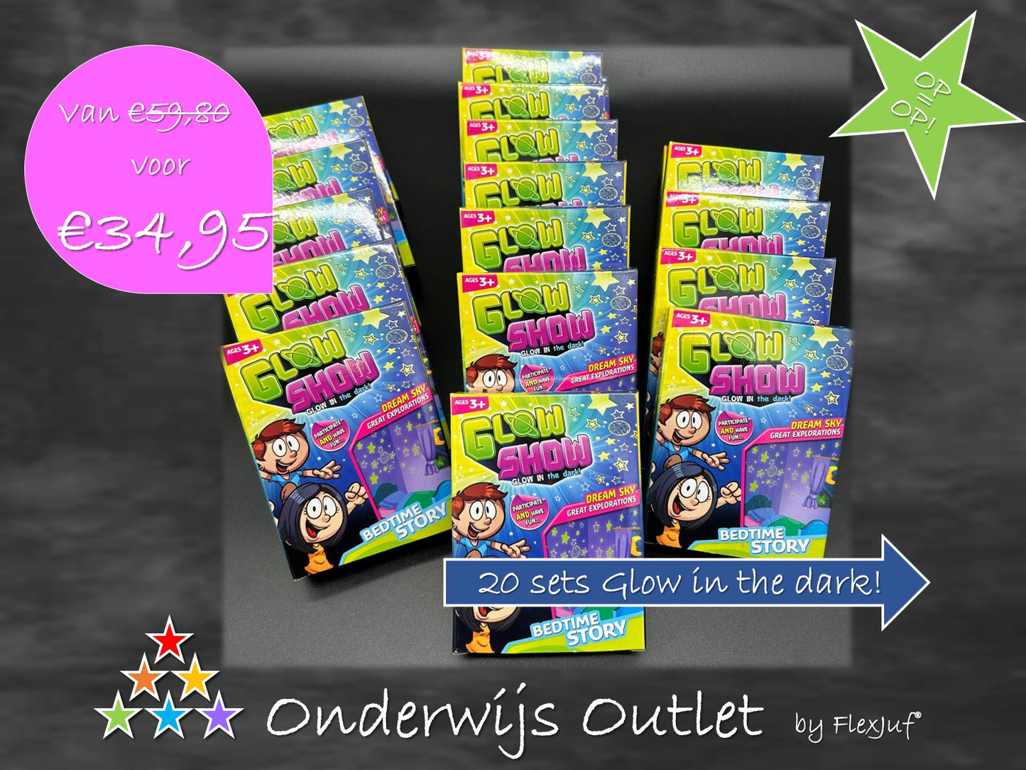 Onderwijs Outlet: 20 sets Glow in the dark