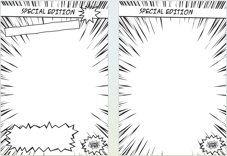 Comic Craft Startersset (zwart/wit) - Maak je eigen stripverhaal