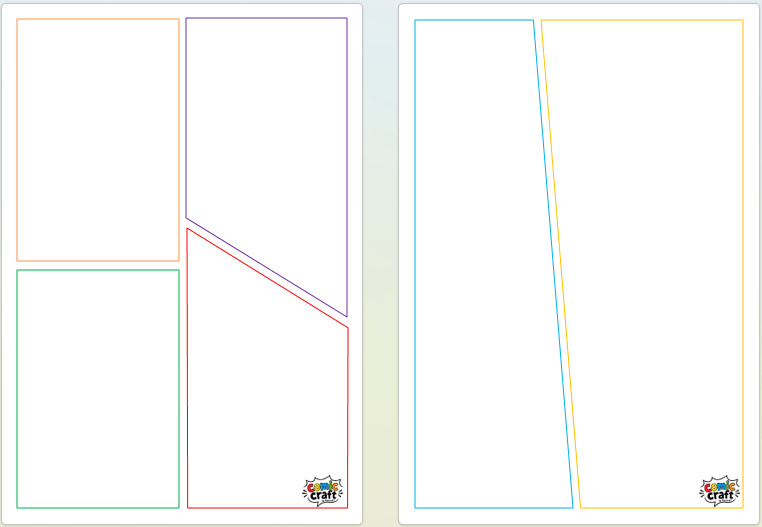 Comic Craft Voorbladen + (na)vulling - gekleurd (5+40 pagina's)