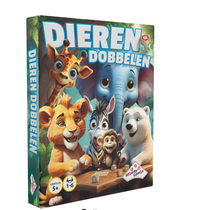 Dieren dobbelen - dobbelspel 5+