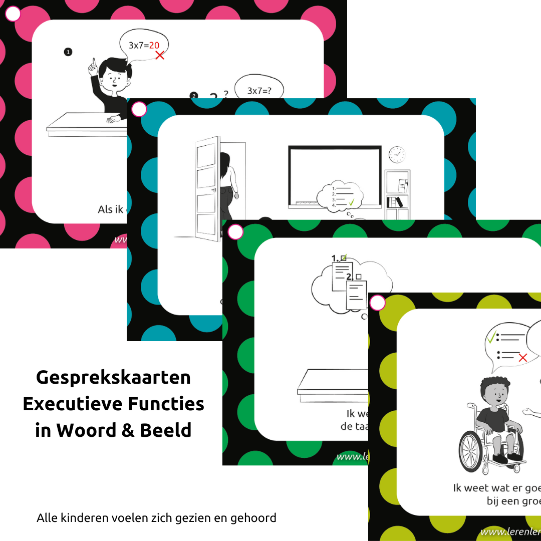 Gesprächskarten zu exekutiven Funktionen in Worten und Bildern