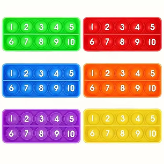 Regenboog Pop-it rekenen: 10-structuur (set van 6 stuks)