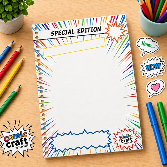 Comic Craft Voorbladen + (na)vulling - gekleurd (5+40 pagina's)